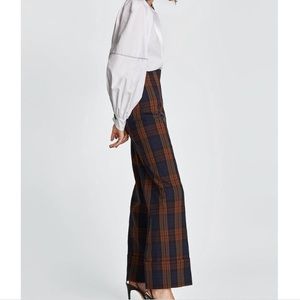Zara Pants - Zara Woman Plaid Palazzo pants Zara Pants - Zara Woman Plaid Palazzo pants